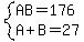 system%28AB=176%2CA%2BB=27%29