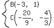 system%28B%28-3%2C1%29%2CC%28-20%2F9%2C-4%2F3%29%29