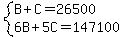 system%28B%2BC=26500%2C6B%2B5C=147100%29