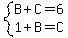 system%28B%2BC=6%2C1%2BB=C%29