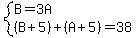 system%28B=3A%2C%28B%2B5%29%2B%28A%2B5%29=38%29