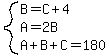 system%28B=C%2B4%2CA=2B%2CA%2BB%2BC=180%29