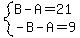 system%28B-A=21%2C-B-A=9%29
