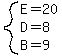 system%28E=20%2CD=8%2CB=9%29