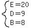 system%28E=20%2CD=9%2CB=8%29