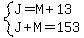 system%28J=M%2B13%2CJ%2BM=153%29