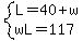 system%28L=40%2Bw%2CwL=117%29