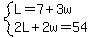 system%28L=7%2B3w%2C2L%2B2w=54%29
