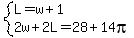 system%28L=w%2B1%2C2w%2B2L=28%2B14pi%29