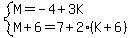 system%28M=-4%2B3K%2CM%2B6=7%2B2%28K%2B6%29%29