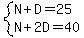 system%28N%2BD=25%2CN%2B2D=40%29