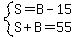 system%28S=B-15%2CS%2BB=55%29