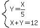 system%28Y=X%2F5%2CX%2BY=12%29