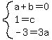system%28a%2Bb=0%2C1=c%2C-3=3a%29