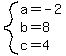 system%28a=-2%2Cb=8%2Cc=4%29