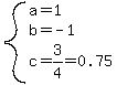 system%28a=1%2Cb=-1%2Cc=3%2F4=0.75%29