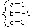 system%28a=1%2Cb=-5%2Cc=3%29