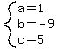 system%28a=1%2Cb=-9%2Cc=5%29