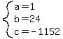 system%28a=1%2Cb=24%2Cc=-1152%29