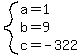 system%28a=1%2Cb=9%2Cc=-322%29