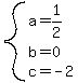 system%28a=1%2F2%2Cb=0%2Cc=-2%29
