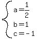 system%28a=1%2F2%2Cb=1%2Cc=-1%29