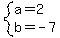 system%28a=2%2Cb=-7%29
