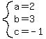 system%28a=2%2Cb=3%2Cc=-1%29