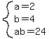 system%28a=2%2Cb=4%2Cab=24%29