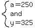 system%28a=250%2C+and%2C+y=325%29