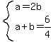 system%28a=2b%2Ca%2Bb=6%2F4%29