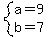system%28a=9%2Cb=7%29