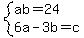 system%28ab=24%2C6a-3b=c%29