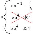 system%28ab%5E%28-1%29=4%2F3%2Ccross%28ab%5E4=304%29%2Cab%5E4=324%29