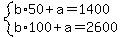 system%28b%2A50%2Ba=1400%2Cb%2A100%2Ba=2600%29