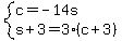 system%28c=-14s%2Cs%2B3=3%28c%2B3%29%29