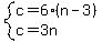 system%28c=6%28n-3%29%2Cc=3n%29