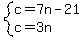 system%28c=7n-21%2Cc=3n%29