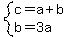 system%28c=a%2Bb%2Cb=3a%29