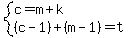 system%28c=m%2Bk%2C%28c-1%29%2B%28m-1%29=t%29