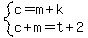 system%28c=m%2Bk%2Cc%2Bm=t%2B2%29