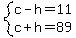 system%28c-h=11%2Cc%2Bh=89%29