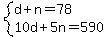 system%28d%2Bn=78%2C10d%2B5n=590%29