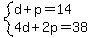 system%28d%2Bp=14%2C4d%2B2p=38%29