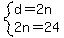 system%28d=2n%2C2n=24%29