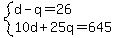 system%28d-q=26%2C10d%2B25q=645%29