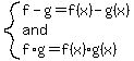 system%28f-g=f%28x%29-g%28x%29%2Cand%2Cf%2Ag=f%28x%29g%28x%29%29