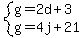 system%28g=2d%2B3%2Cg=4j%2B21%29