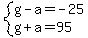 system%28g-a=-25%2Cg%2Ba=95%29
