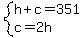 system%28h%2Bc=351%2Cc=2h%29